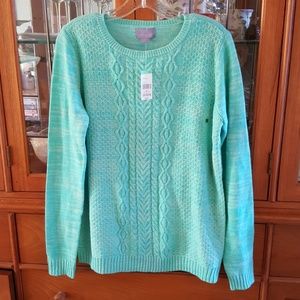 NWT turquoise sweater by Laura Scott size Medium